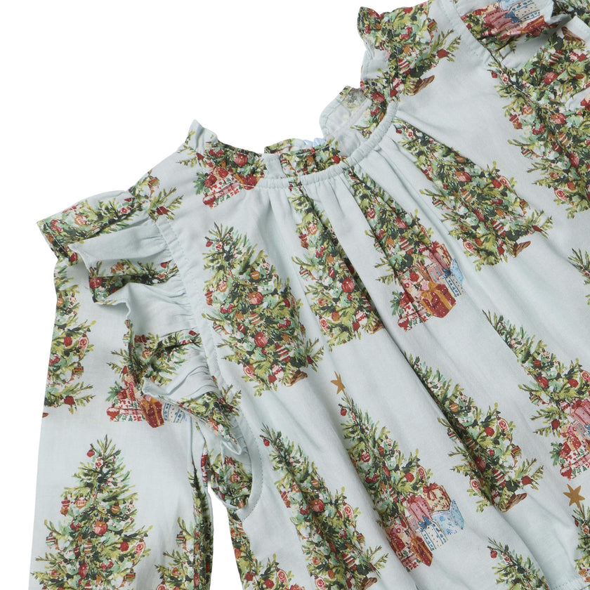 Baby Girls Harper Dress Set - Trees and Presents