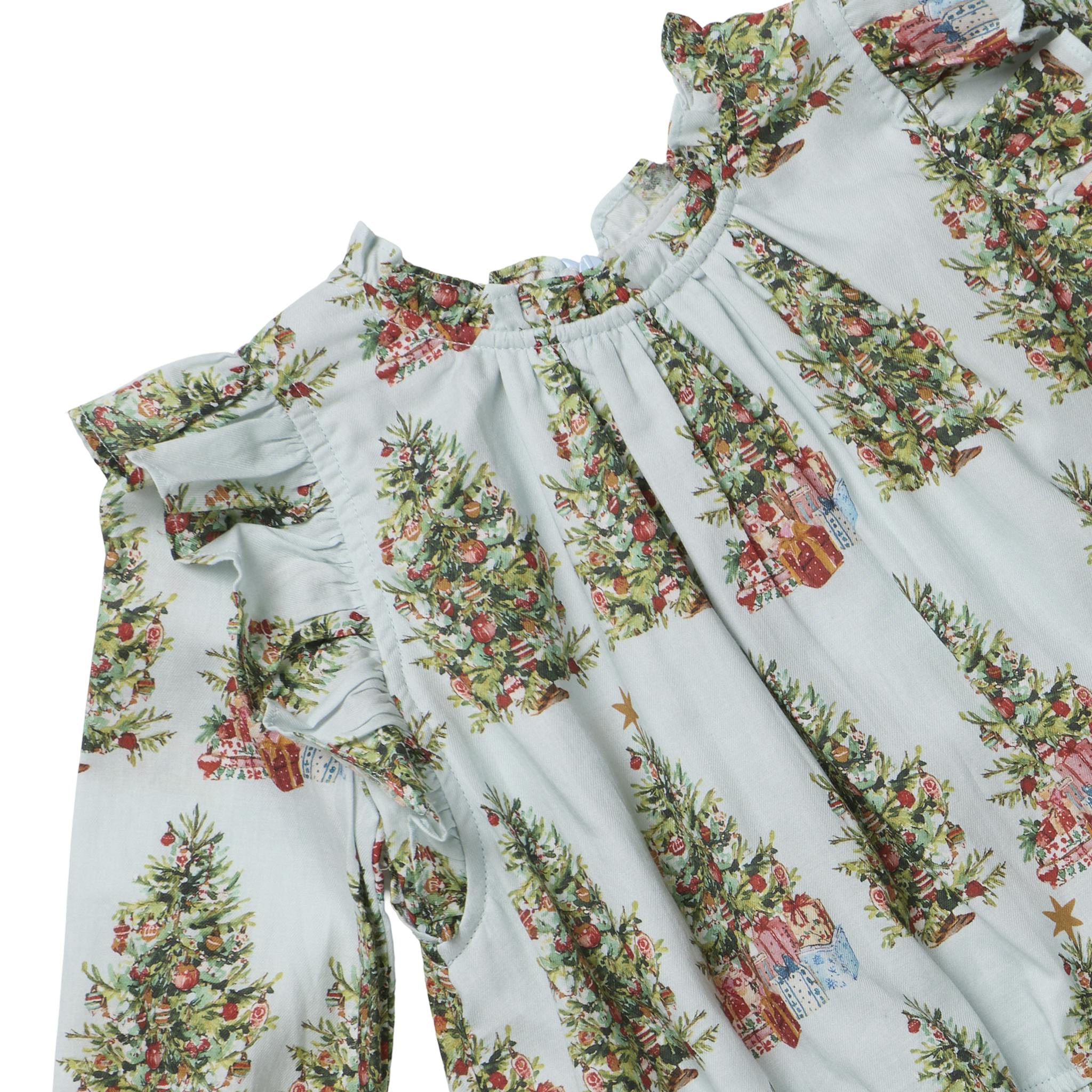 Baby Girls Harper Dress Set - Trees and Presents