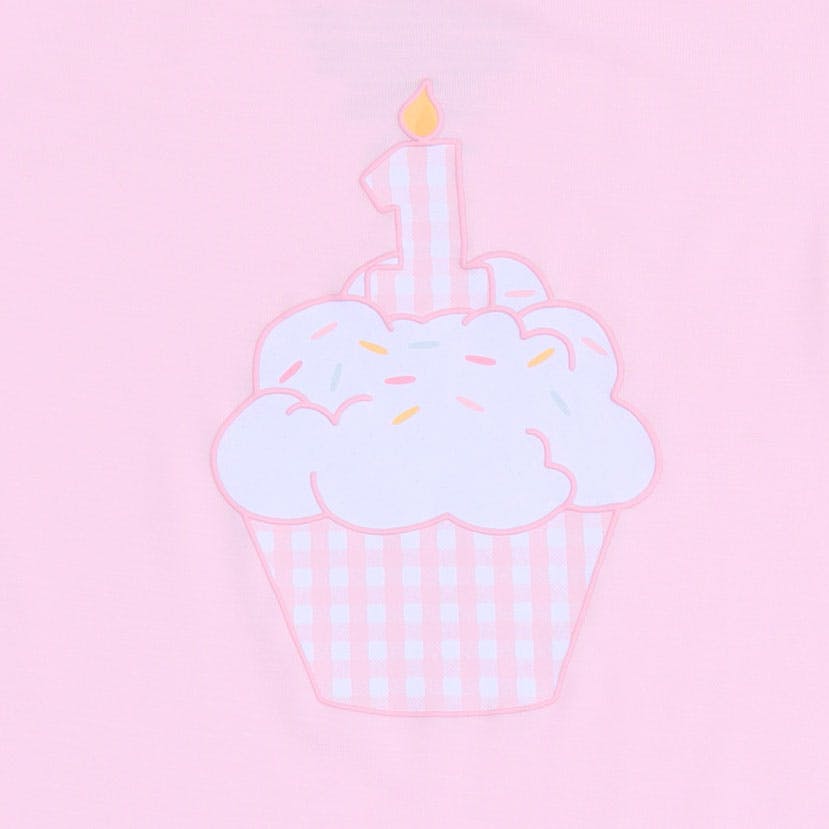 Birthday - First Birthday Pink Long Sleeve Bodysuit