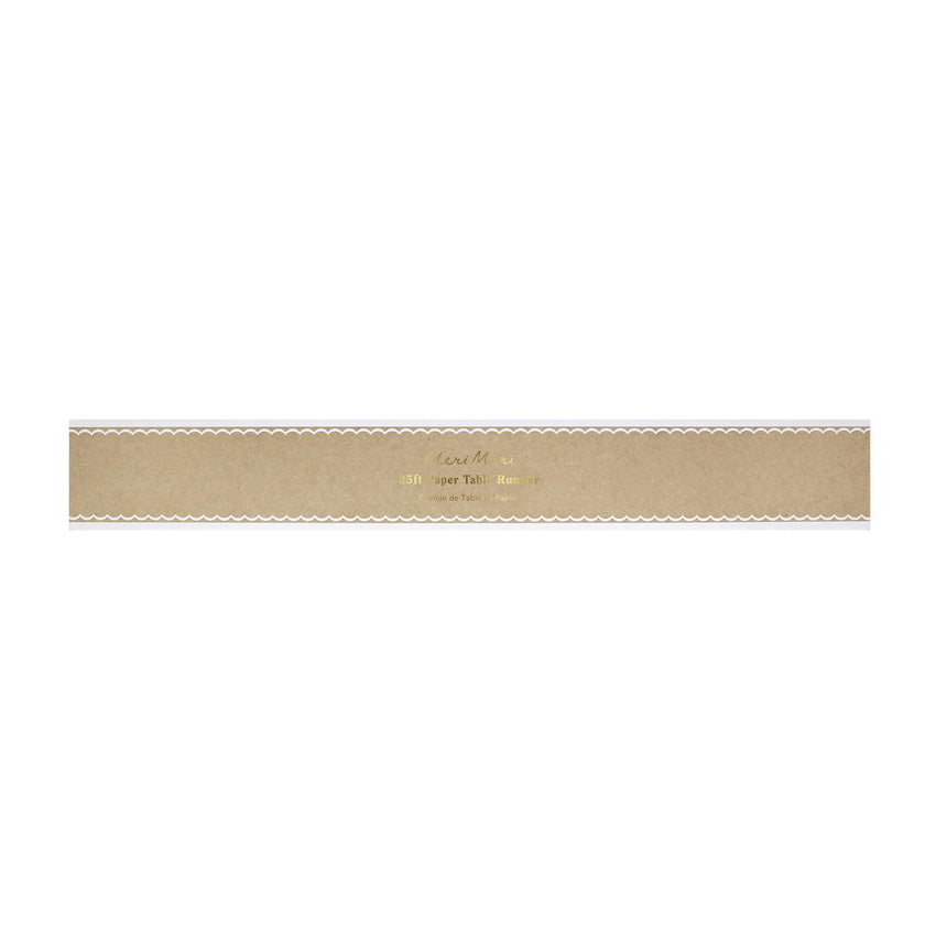 Scalloped Edge Kraft Table Runner