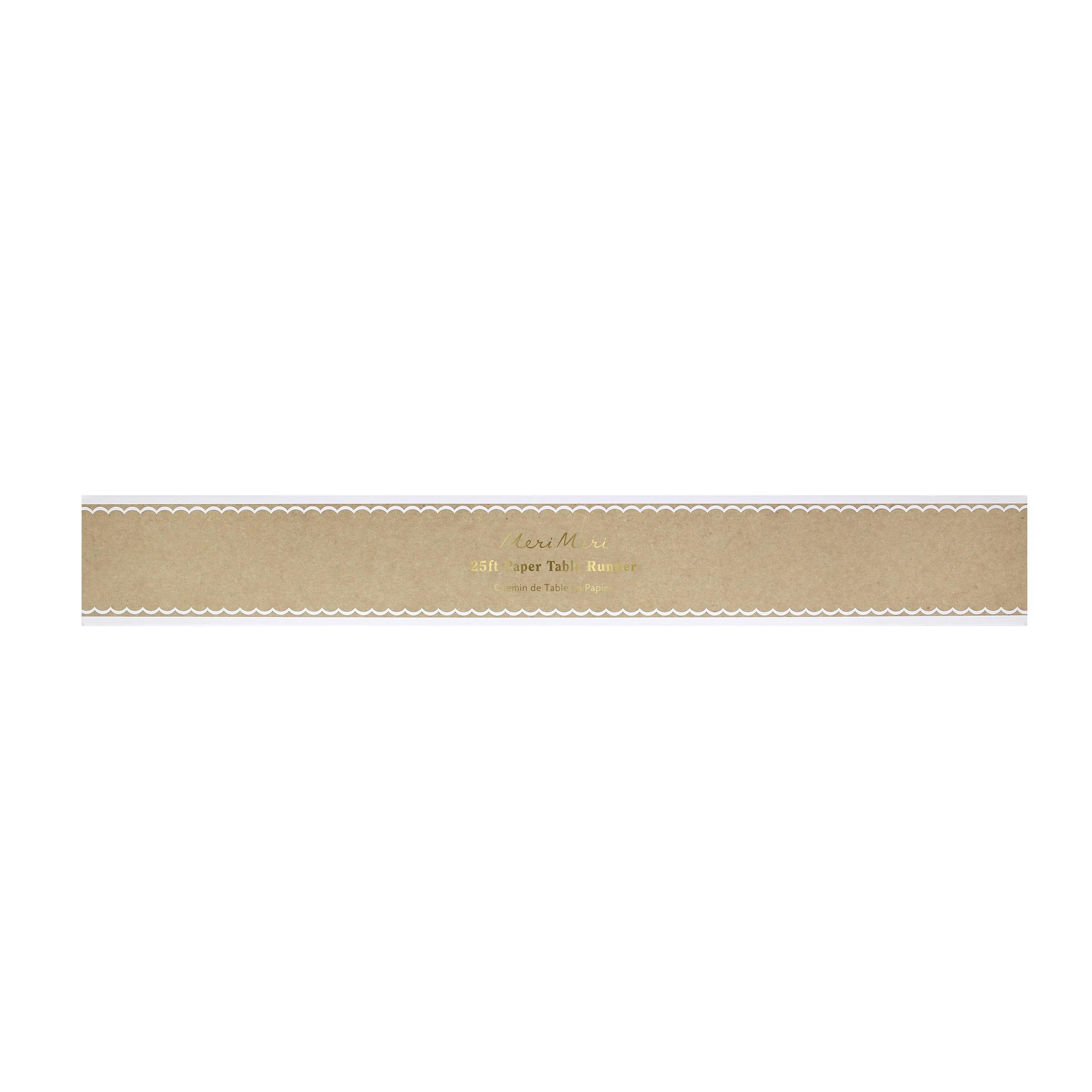 Scalloped Edge Kraft Table Runner