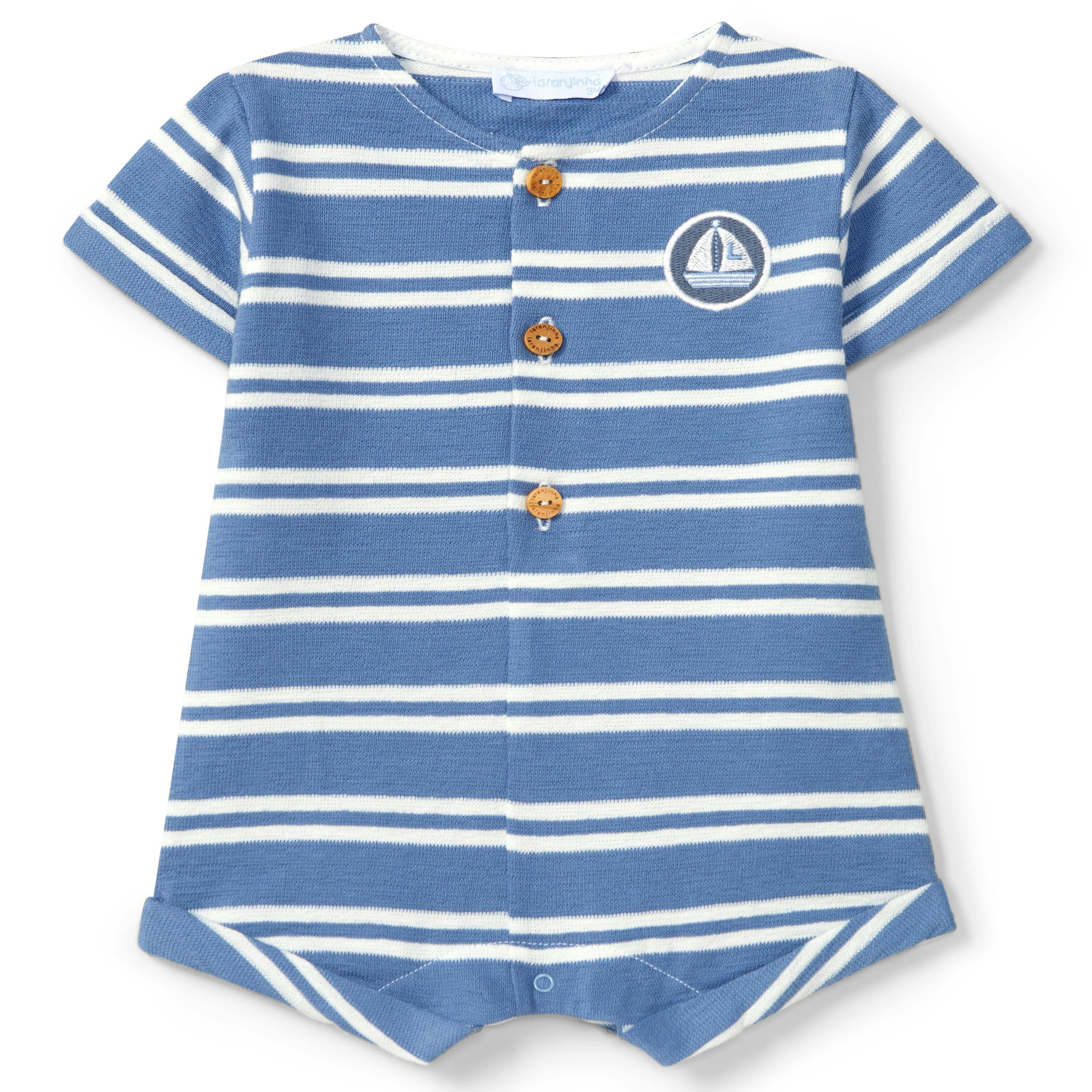 LARANJINHA Striped Sailor Shortie - Blue