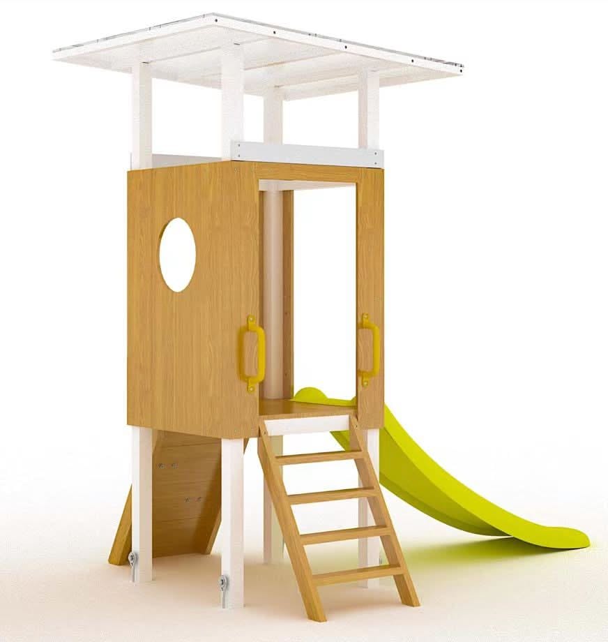 Forest Small Outdoor Toddler Swing Set | Compact Wooden Swing Frame for Babies & Kids