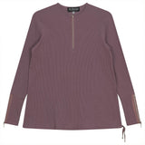 Ribbed Henley Maternity Top