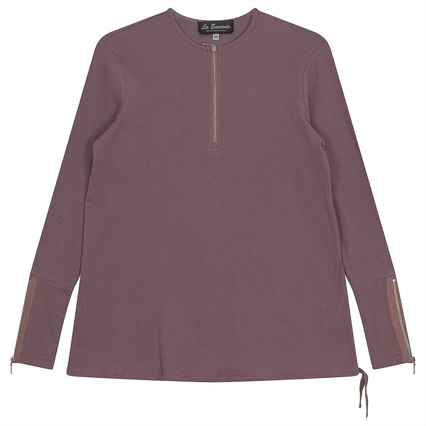 Ribbed Henley Maternity Top