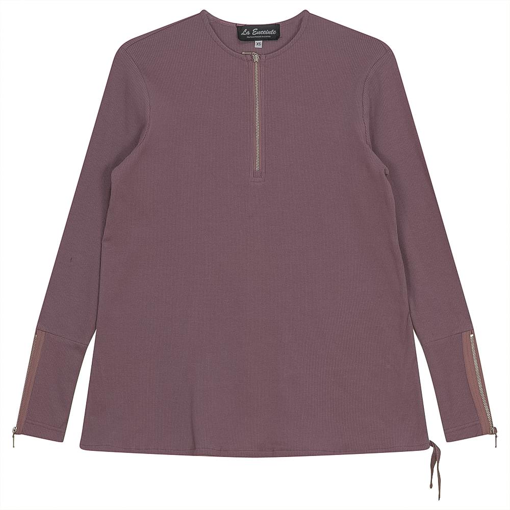 Ribbed Henley Maternity Top