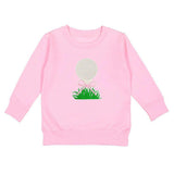Golf Tee Bow Patch Sweatshirt - Pink