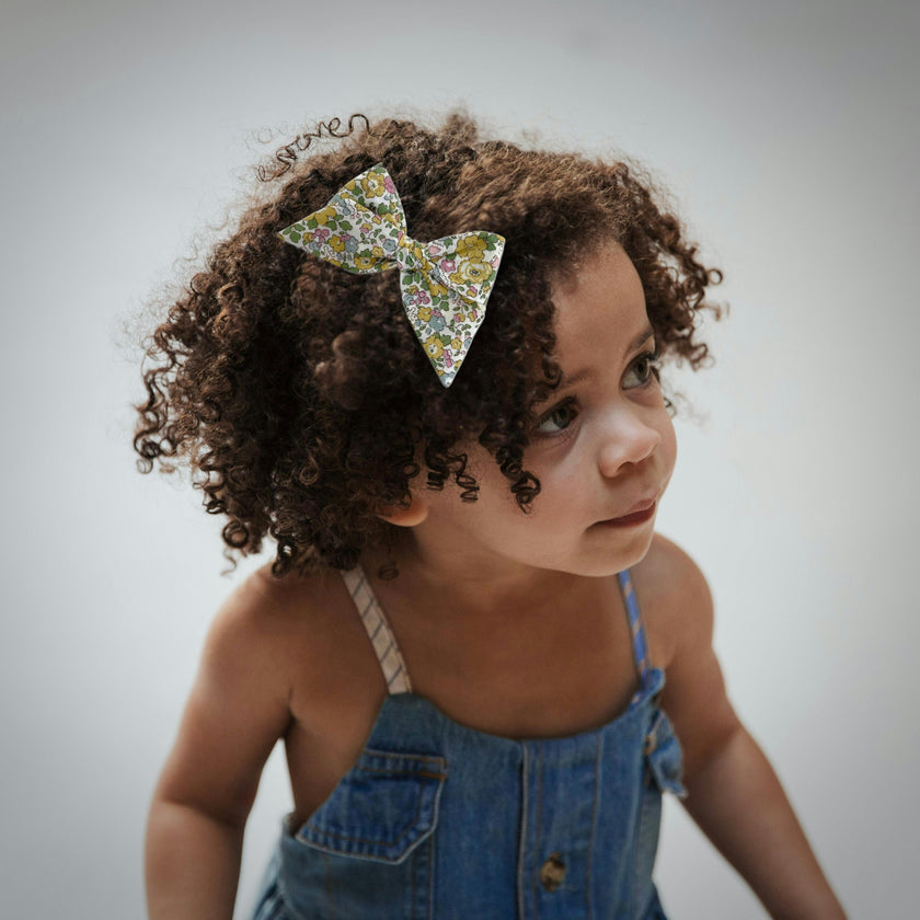 Baby Tied Bows, Olive/Yellow Bundle Set