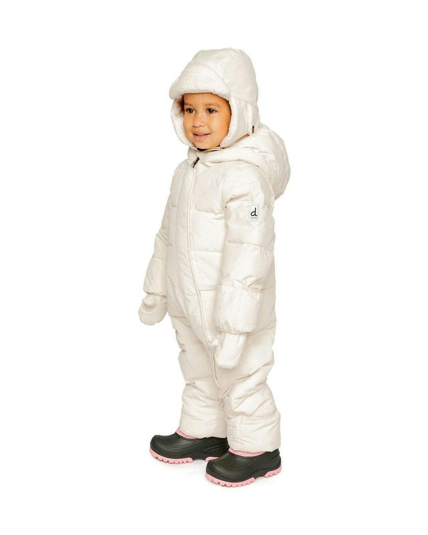 Baby Cloud One Piece Snowsuit Adapted For Car Seats Off White
