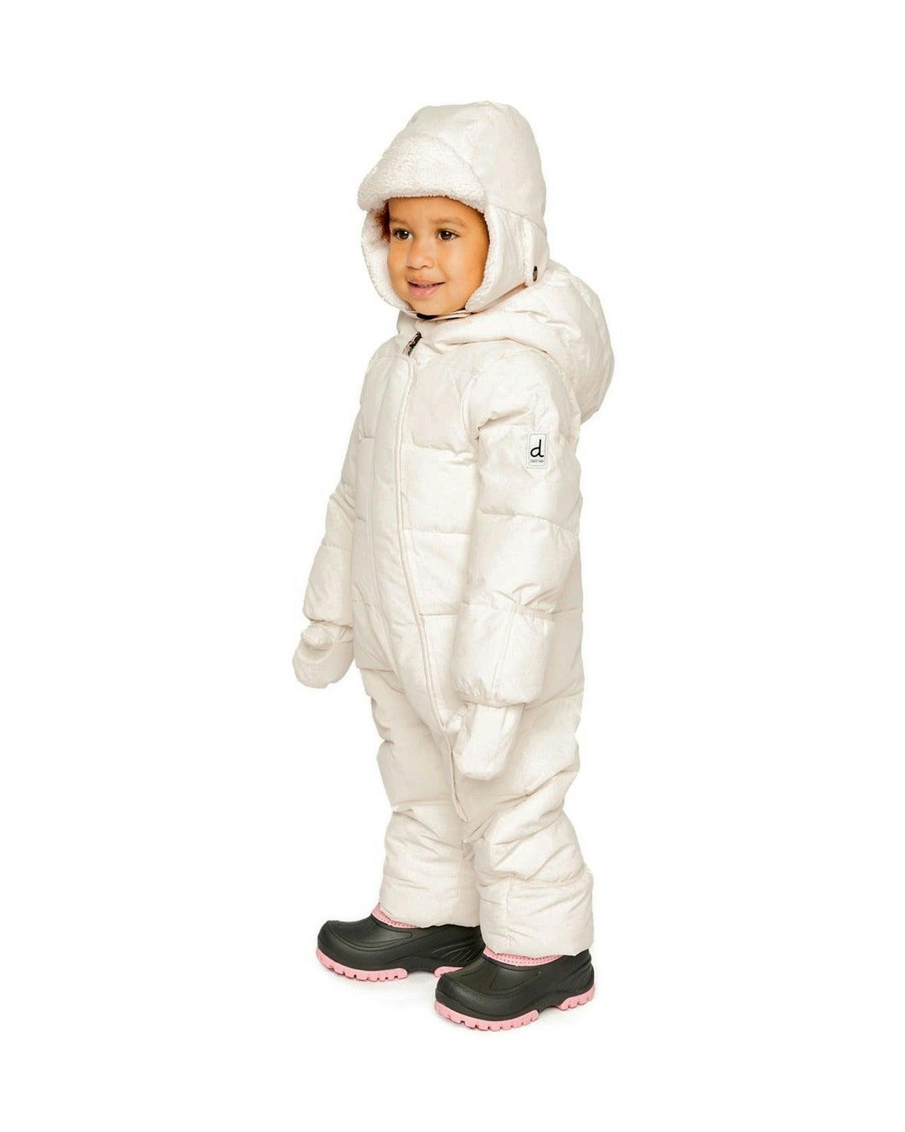 Baby Cloud One Piece Snowsuit Adapted For Car Seats Off White