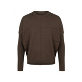Ribbed Dolman Knit Top With Pinched Seams