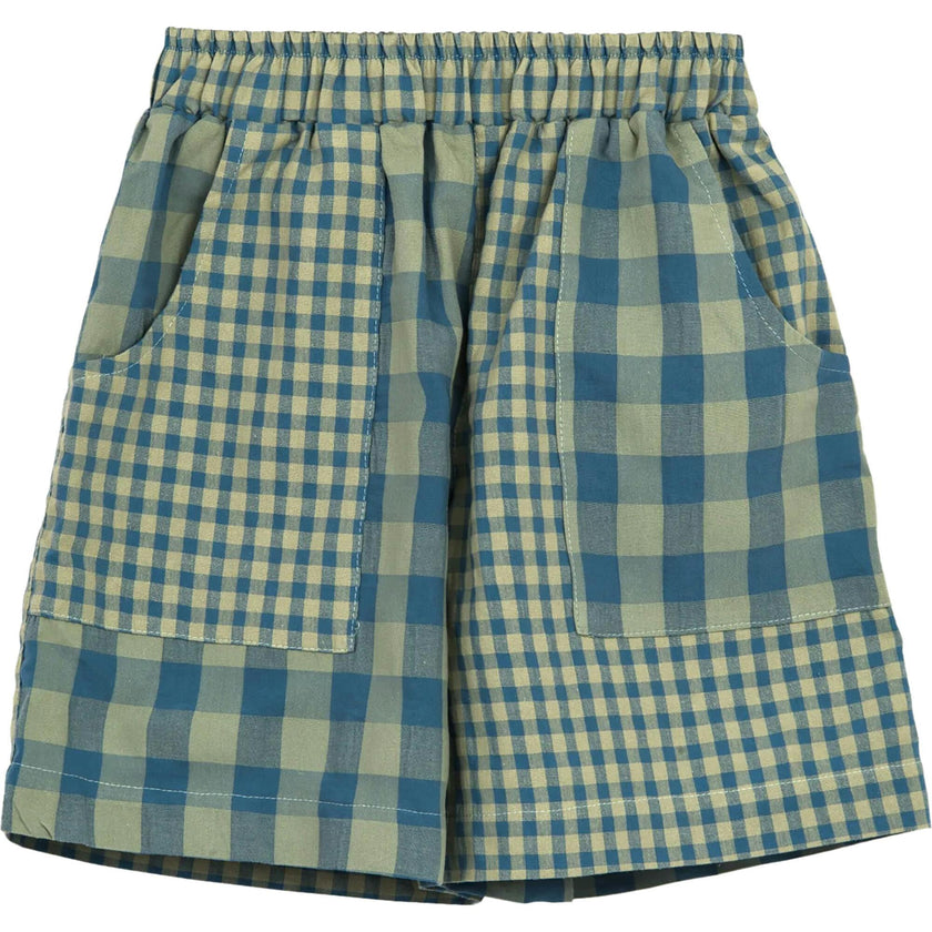 children's shorts - aqua vichy