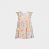 Eugenie Baby Dress Sleeveless, Yellow Pink Lagoon