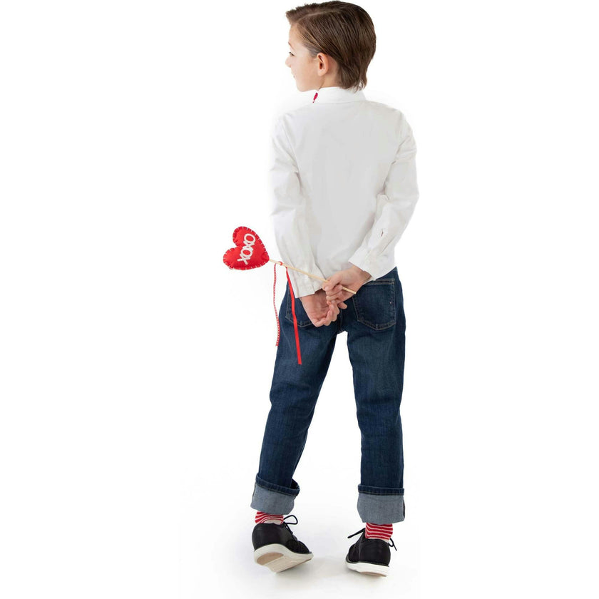 Jr Star Child Heartbreaker White Shirt with Bow Tie