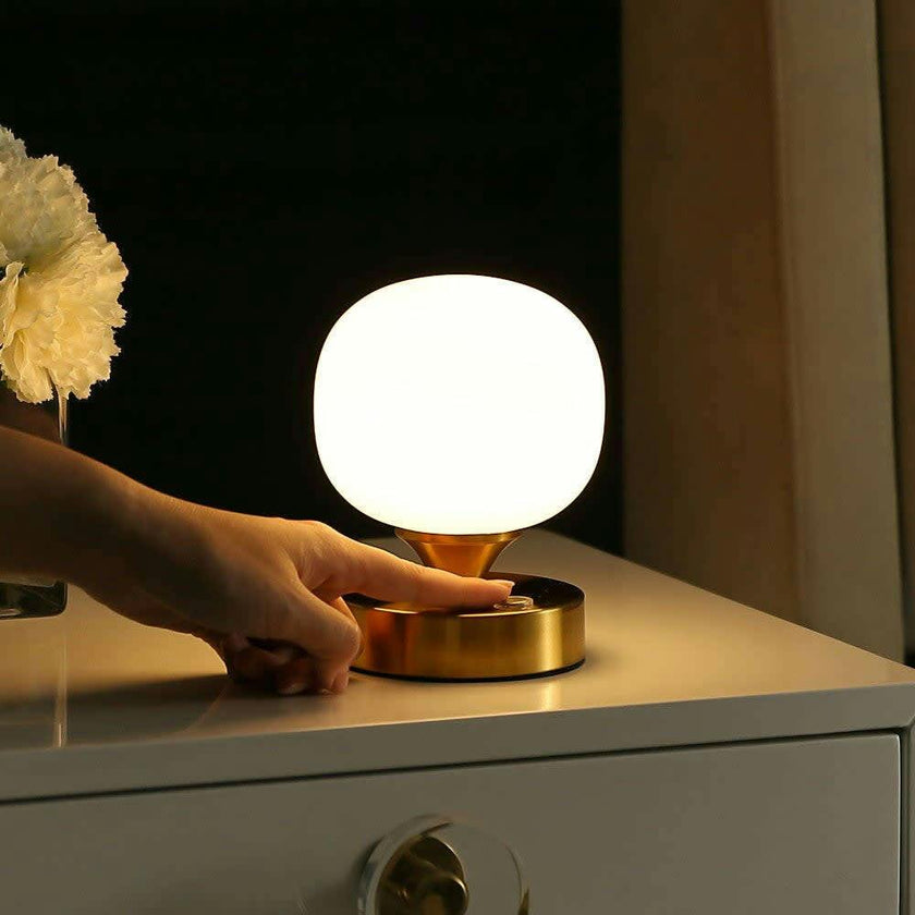 Owen 6.13" Bohemian Farmhouse Iron Rechargeable Integrated LED Table Lamp