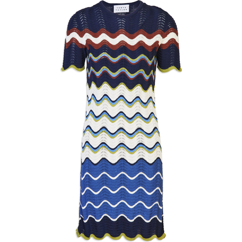Short Leighton Dress, Stripes