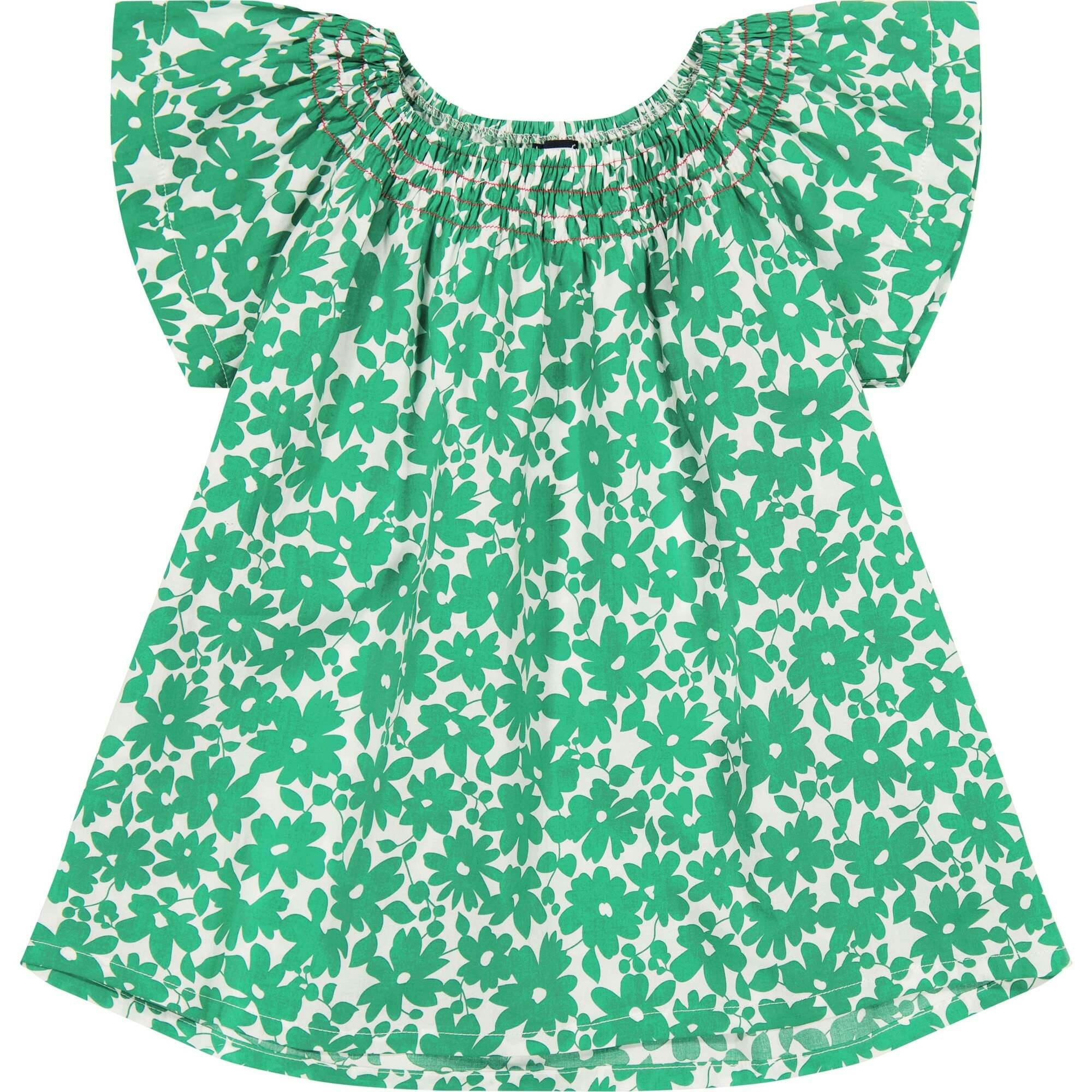 Molly Smocked Neck Flutter Sleeve Top