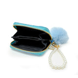 Mermaid Tail  Wallet with Pom-Pom & Pearl Strap
