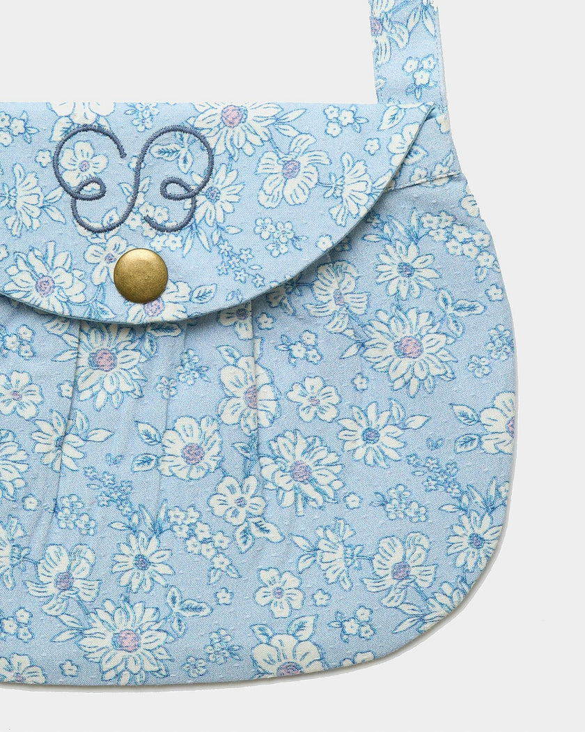 Hudson Purse - Tonal Floral Blue