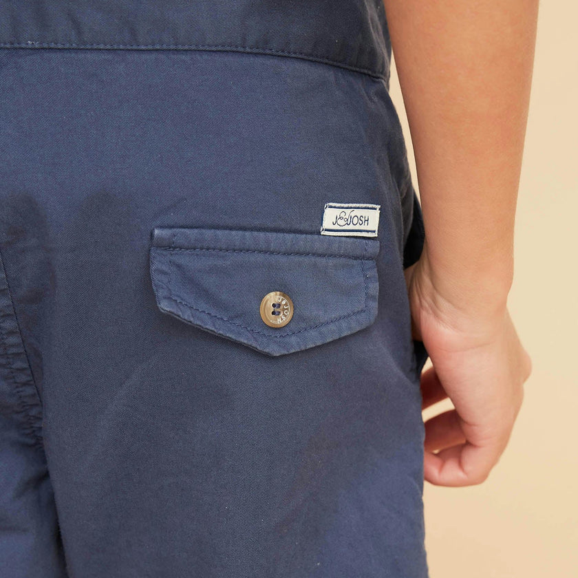 Dark Denim Lightweight Chino Trousers