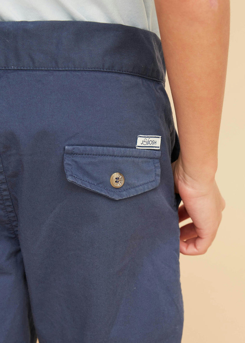Dark Denim Lightweight Chino Trousers