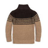 Organic Mock Neck Waffle Sweater