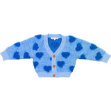 Heart to Heart Cozy Valentine's Day Cardigan, Blue