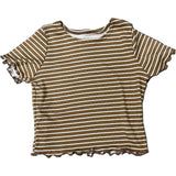 Girls Stripe Short Sleeve Top, Stripes
