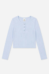 Ultra-Soft Rib Long Sleeve Fitted Henley