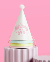 Pastel Party Hats - 13 glitter paper hats