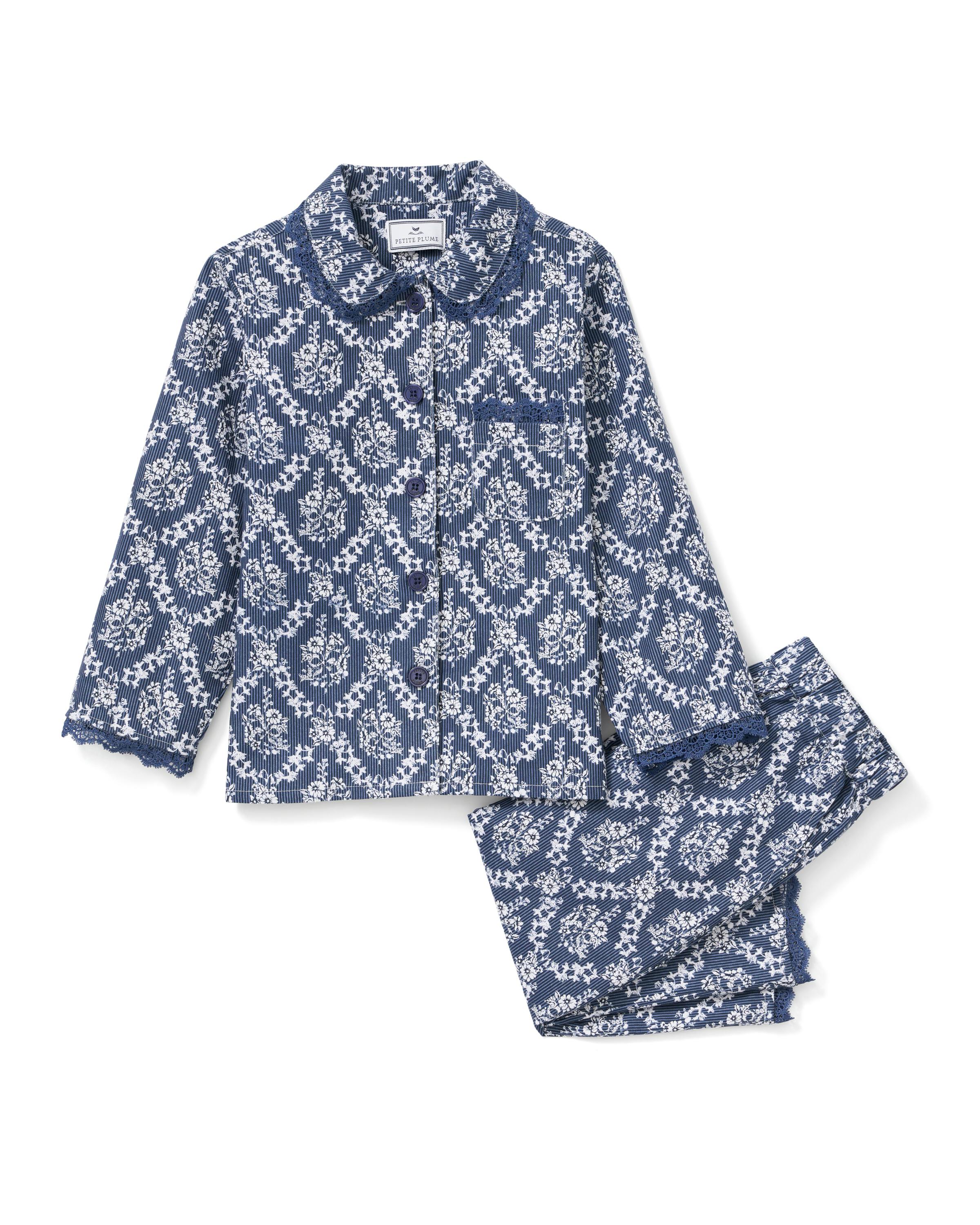 Kid's Twill Grace Pajama Set in Innkeeper Trellis