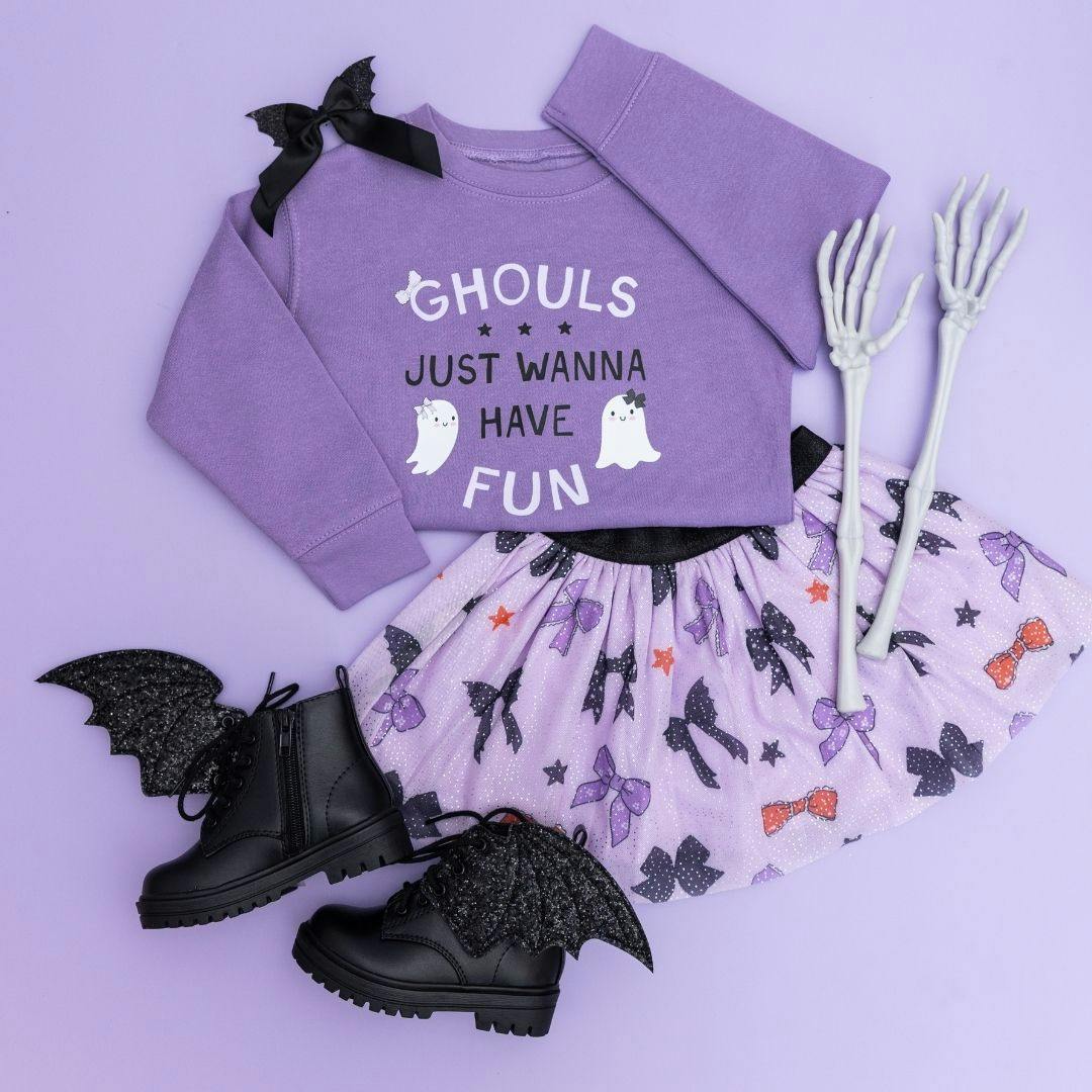 Spooky Bows Halloween Tutu Skirt