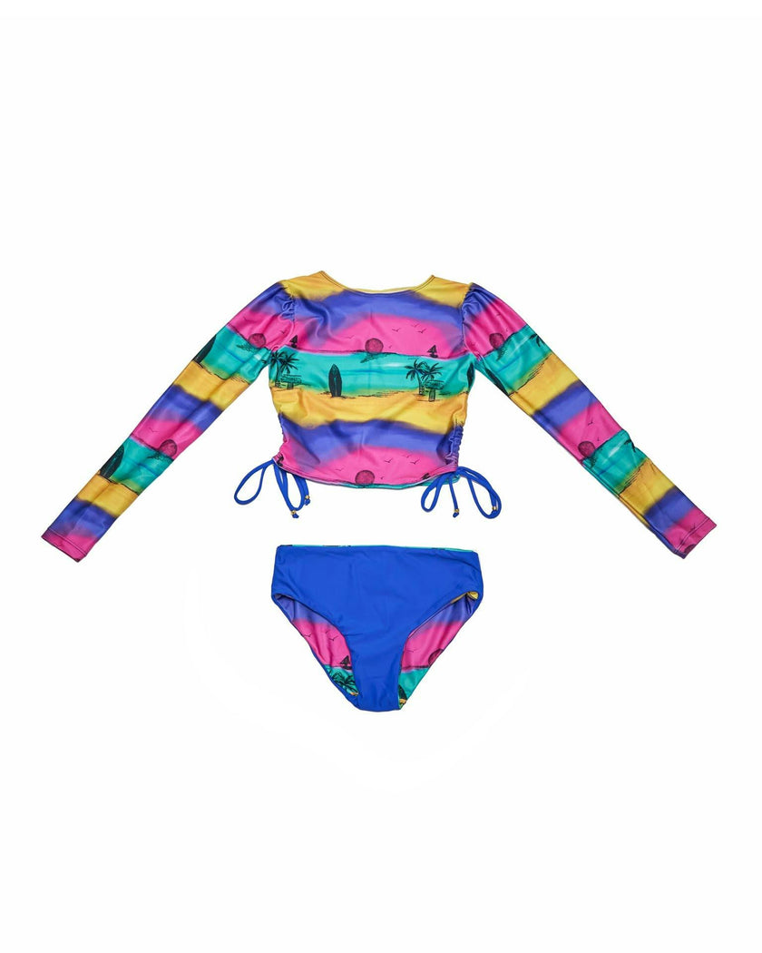 Girls Bikini Set (Side Tie Top & Reversible Bottoms) – Camp Cove
