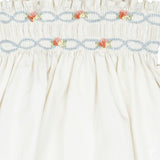 Embroidered Flutter Set in Ivory