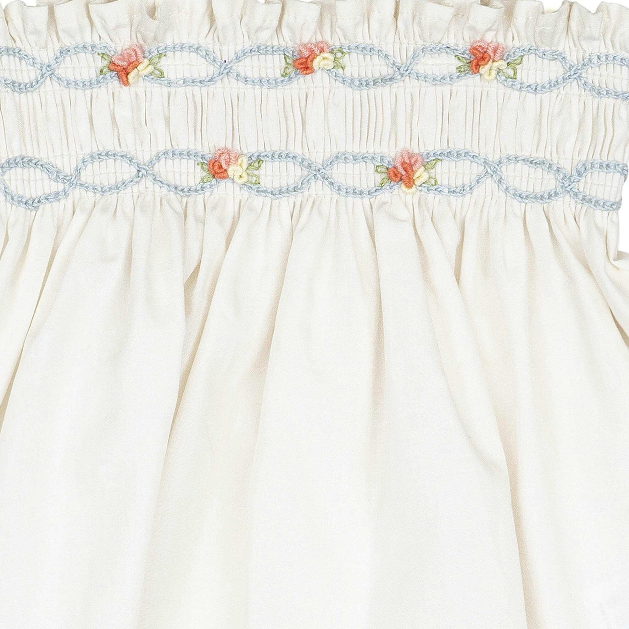 Embroidered Flutter Set in Ivory