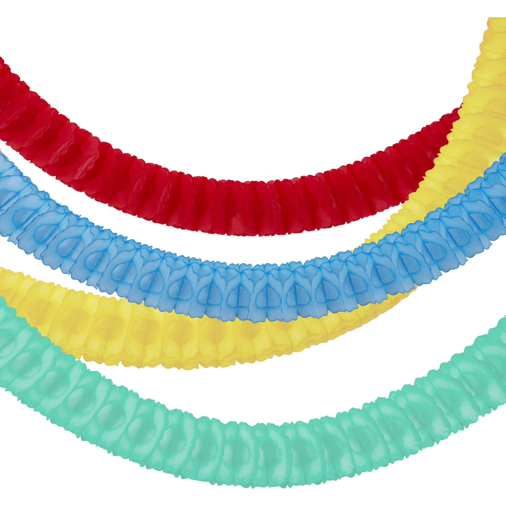 4 Bright Honeycomb Garland Set