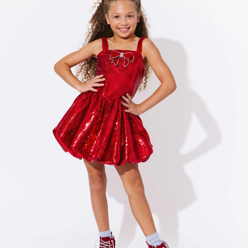 Ruby Sequin Bubble Dress
