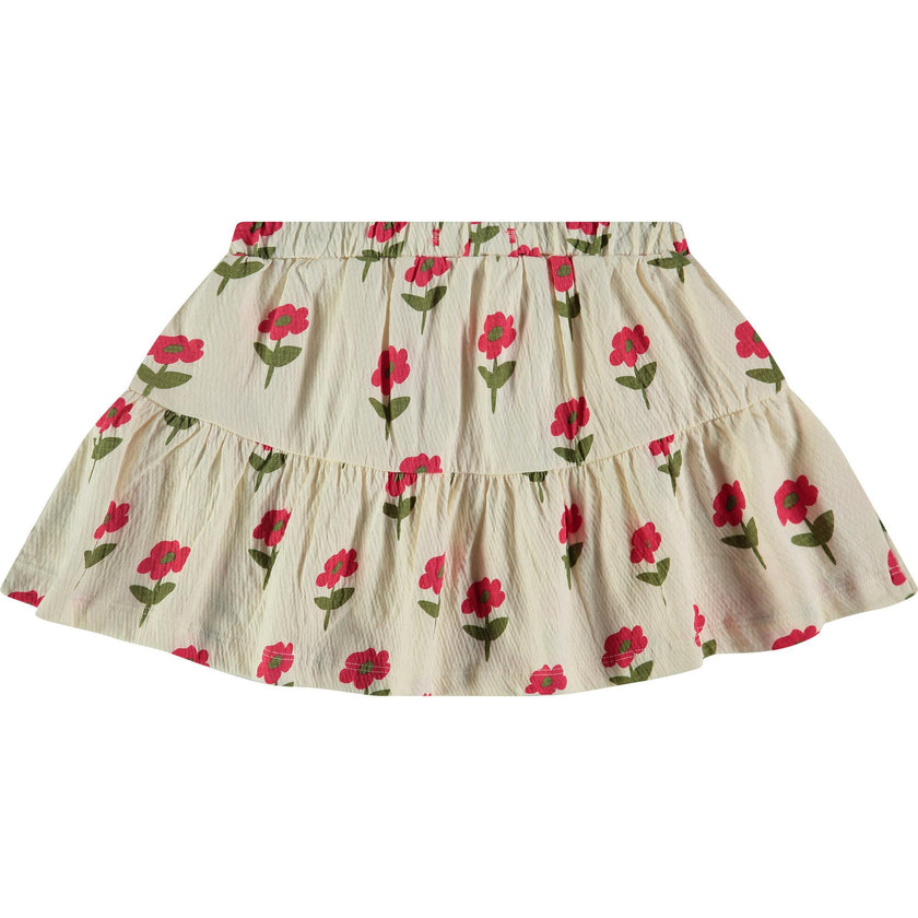 Allover Flower Print Skirt