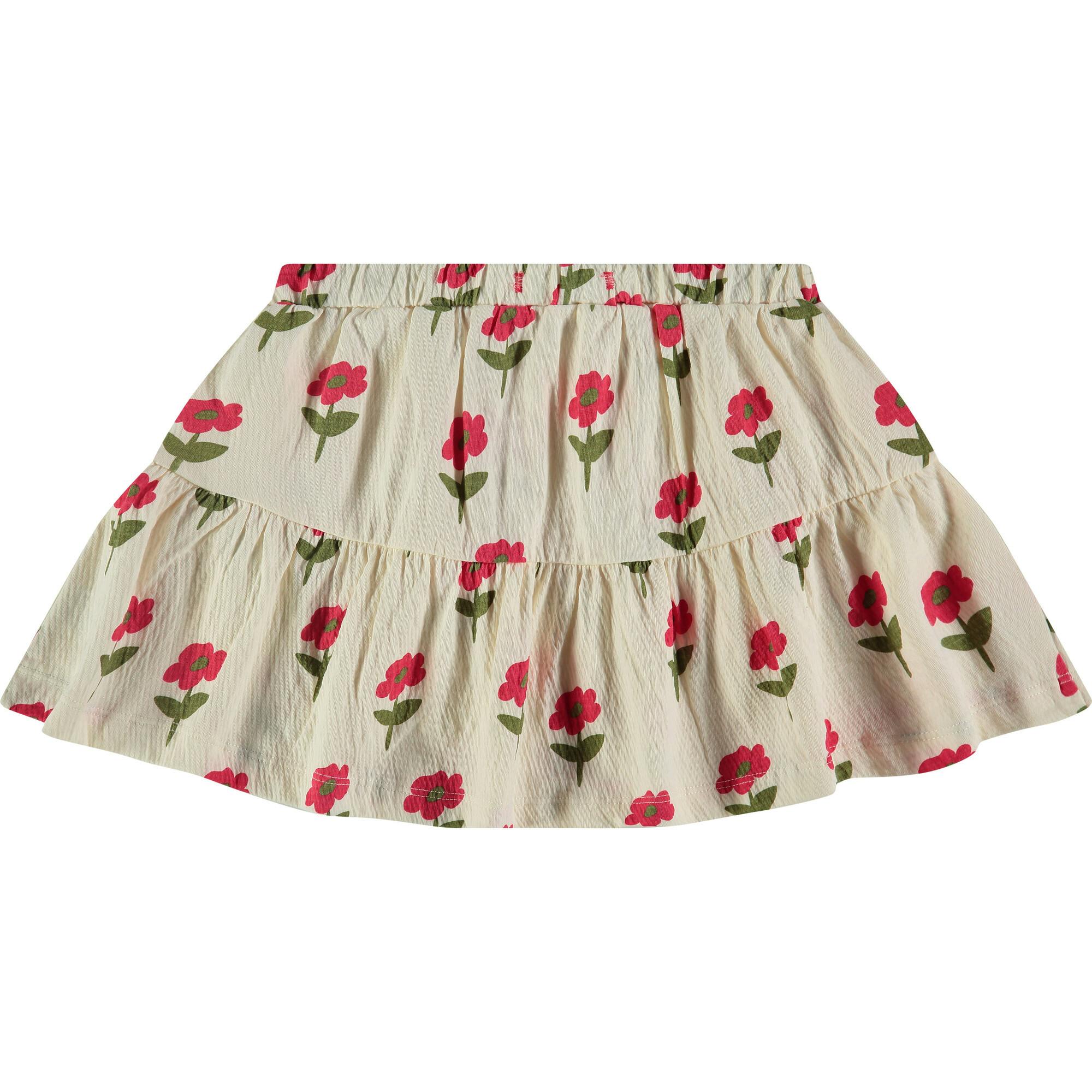 Allover Flower Print Skirt