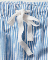 Men's Twill Pajama Set in French Blue Heritage Stripe