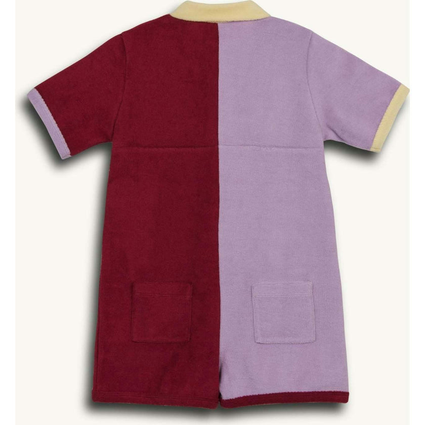 children's terry jumpsuit - colour block