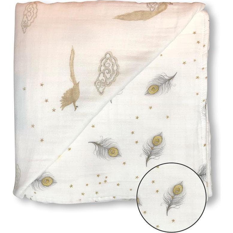 Organic Muslin Four-Layer Reversible Snug Blanket