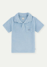 Terry Cotton Polo Shirt, Blue