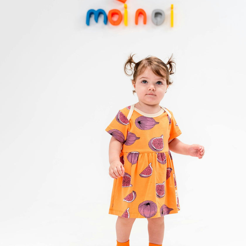 Yellow Sand Castle Print Knitted Dress