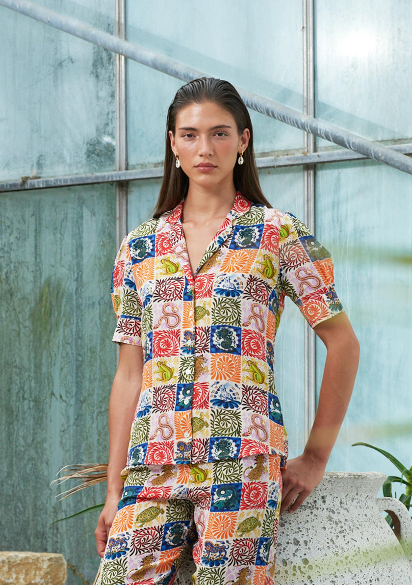 Eugenie Blouse Wild Tapestry