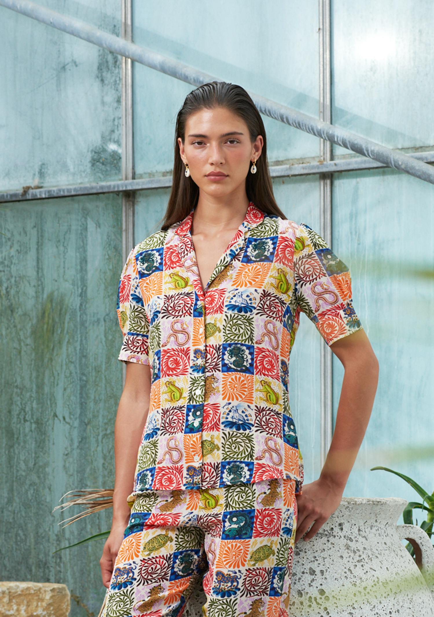 Eugenie Blouse Wild Tapestry