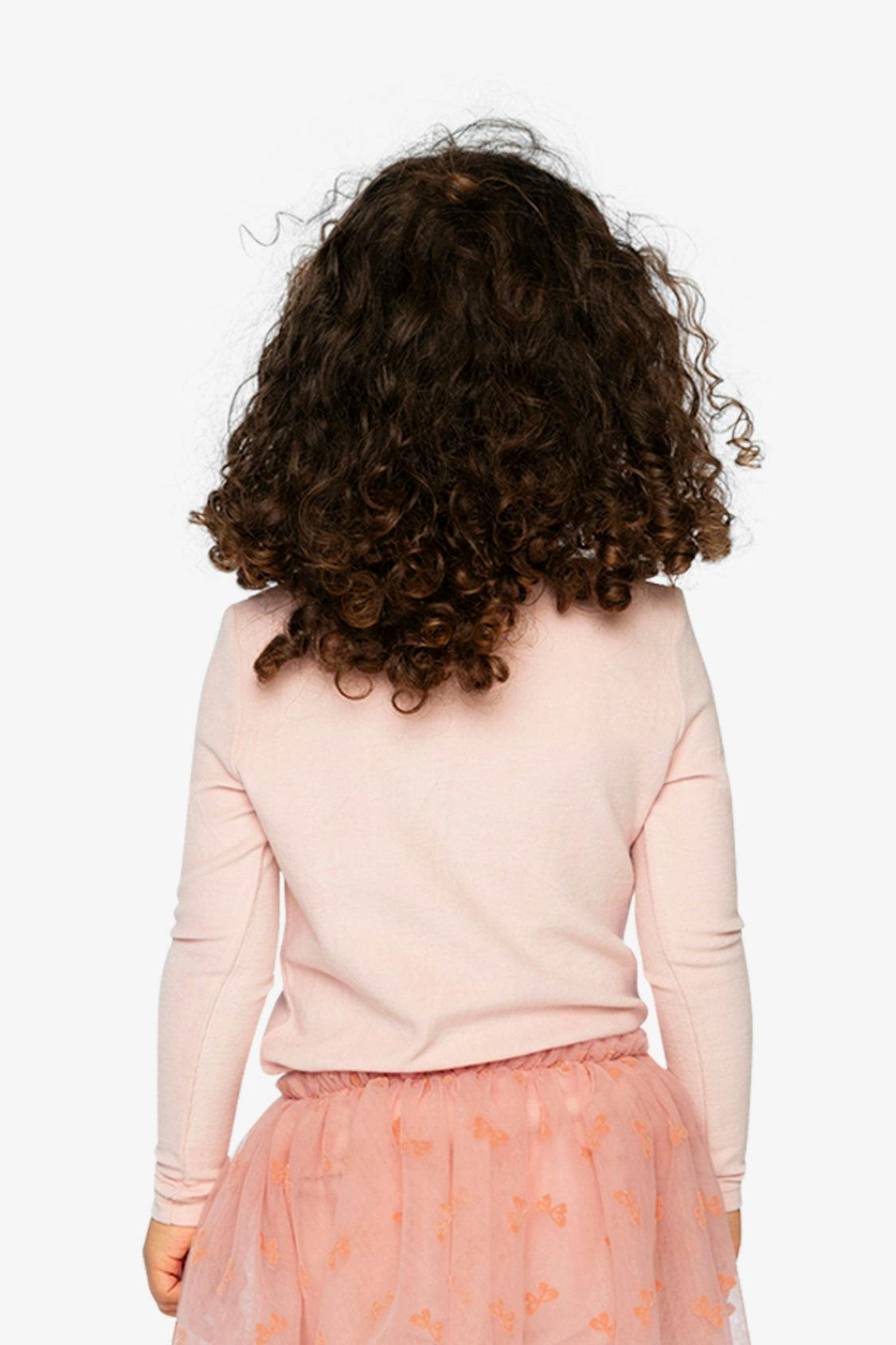 Brushed Rib Mock Neck Top Pale Dusty Pink