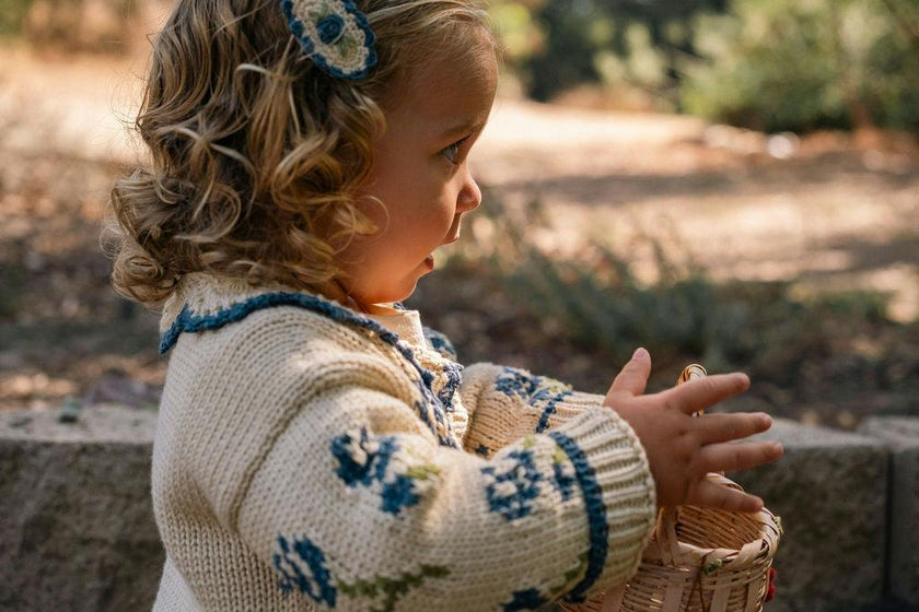 Ines Cardigan in Midnight Bloom