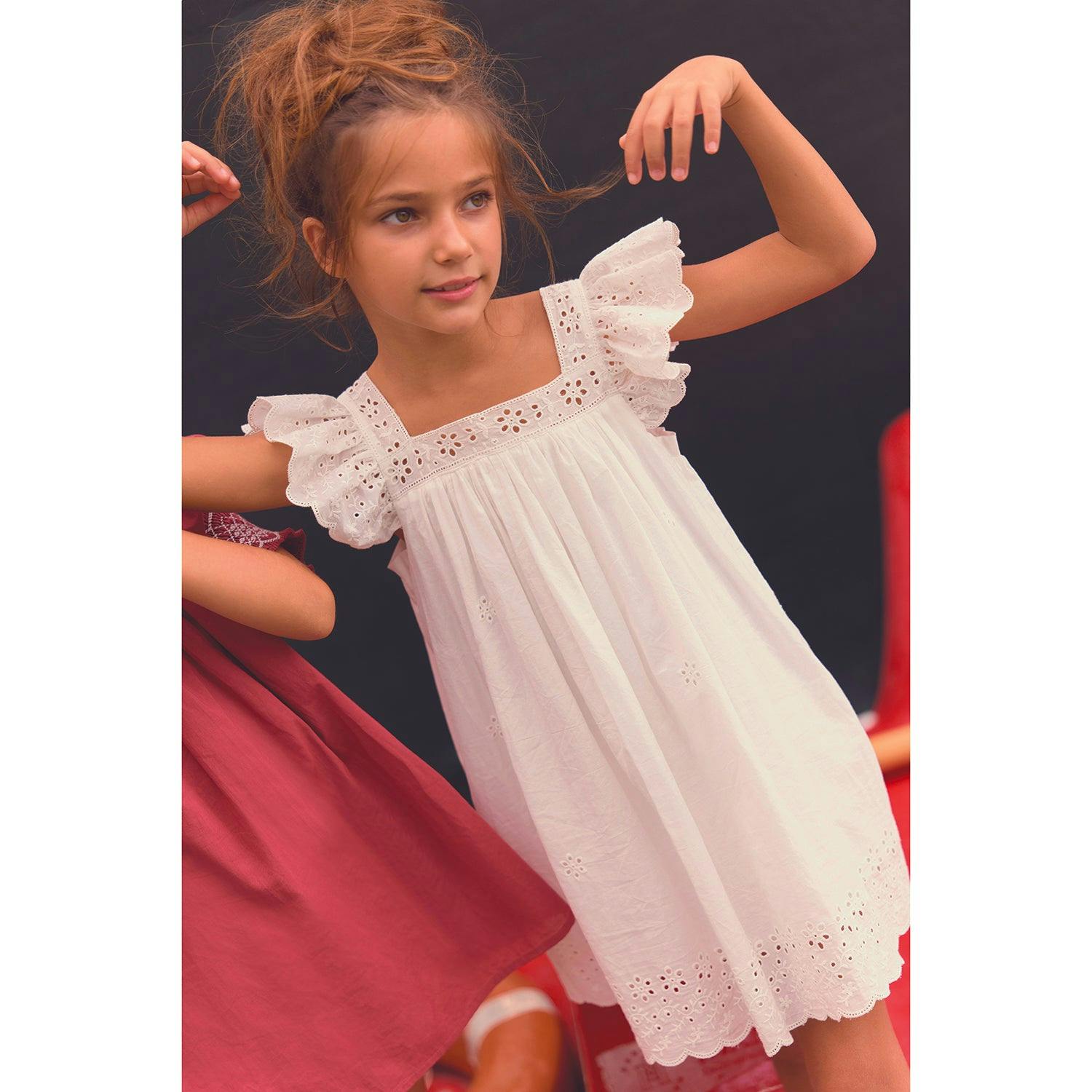BONTON Embroidered Voile Laura Dress