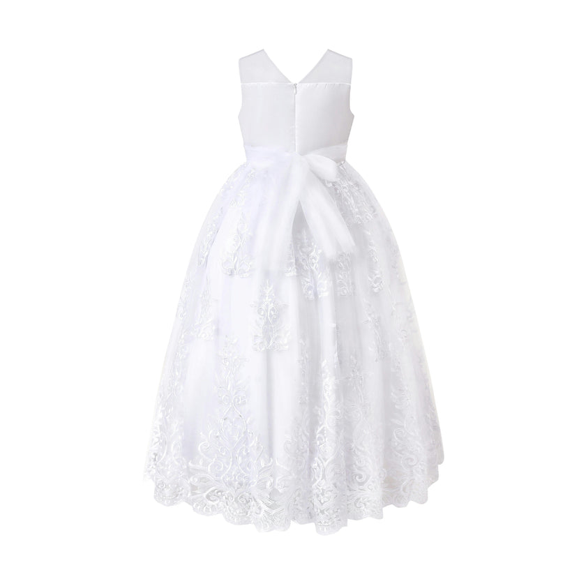 White Auresta Lace Sleeveless Dress